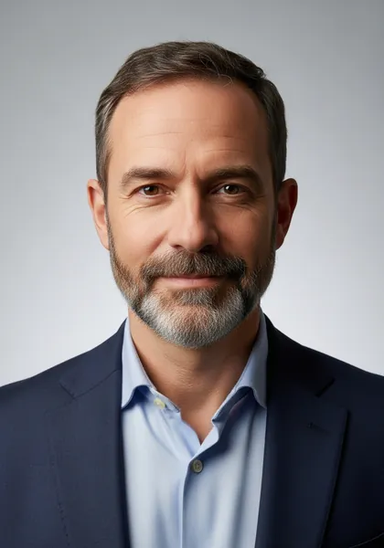 Portrait of Marcus Bellini, Chief People Officer at Clear Sky Consulting